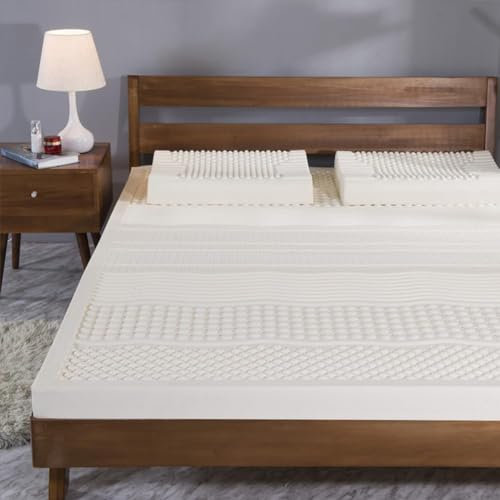KUGGKKTP Topper aus 100% Naturlatex, Feste Unterstützung, 7,6 cm, Twin-Size, elastischer Memory Foam-Matratzentopper, hypoallergen, 99 x 190 cm