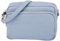 SH Leder Echtleder Umhängetasche Clutch kleine Tasche Abendtasche Alltagstasche mit Verstellbar Schultergurt 18x13cm Pia G394 (Hellblau)
