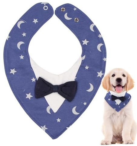Hund Ehering Bandana - Stylischer für Hund, lustiges Geburtstags -Outfit, Kragen Bandana | Elegantes Fliegenbindungkragen mit Einstellbarer Passform, Premium -Stoff für kleine Feierlichkeiten
