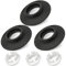 Flush Valve Seal Compatible with Ideal Standard and Armitage Shanks Toilet Cistern 3Pcs, Replacement Flush Valve Seal & Clip for Ideal Standard Flush Valves SV01967 Black
