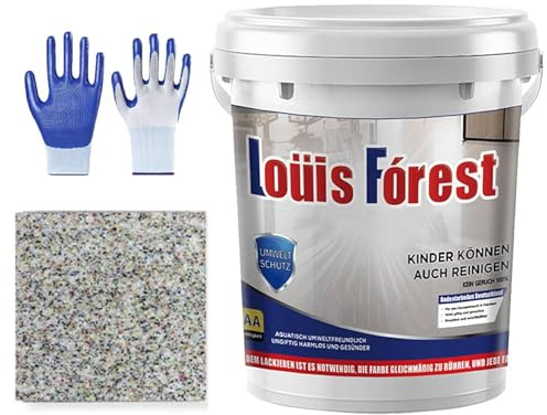 Louis Forest Epoxid-Bodenfarbe, Epoxid-Bodenfarbe, selbstnivellierende Beschichtung, geeignet für den Innen- und Außenbereich (bunt, 1 Liter)