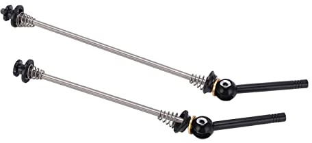 Fahrrad Schnellspanner, Titanlegierung, Set vorne 20 cm & hinten 24 cm – Ultraleicht, CNC - bearbeitet, ideal für Rennrad & Mountainbike; Leichtspanner