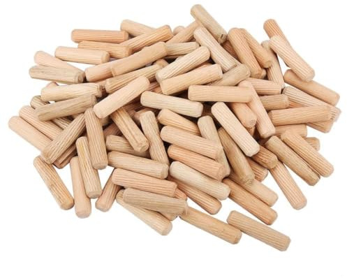 Holzdübel 100-teiliges Set |M10 x 40 mm kreuzgemasertes Hartholz für Möbelreparatur-/DIY-Projekte |Starke Holzverbindungen mit abgeschrägten Enden