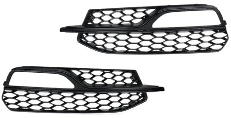 rejillas delanteras Para Audi Para A3 Para S-line Para S3 2014 2015 2016 1 Par Cubierta Lámpara Malla Nido Abeja Para Coche Rejilla Parachoques Delantero Carreras(Glossy Black)