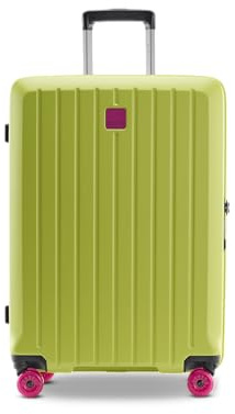 Stratic Buzz Hartschalenkoffer M – Polycarbonat Trolley TSA-Schloss 4 Rollen erweiterbar SystemONE Schnellwechselraedern 5 Jahre Garantie – Lime Green
