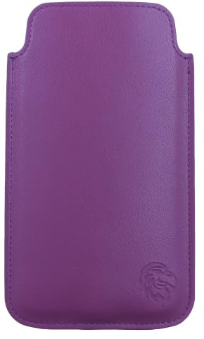 Davii Schutztasche passend für Samsung Galaxy S25 Ultra / S26 Ultra mit Hülle, Einsteckhülle Handytasche mit Zuglasche – weiches Innenfutter Adler Premium 3XL Dunkel-Lila