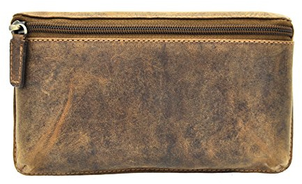 Echt Leder Gürteltasche Bikertasche Hüfttasche Bauchtasche | Vintage, Hunterleder, flach gearbeitet