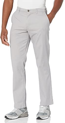 Amazon Essentials Men's Classic-Fit Casual Stretch Chino Trousers, Grey, 29W / 28L