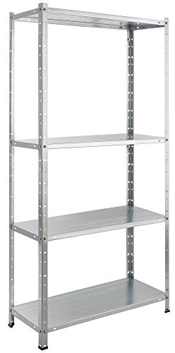Arebos Schwerlastregal Kelleregal | Metall | 150 x 75 x 30 cm | 100 kg Tragkraft | Einfache Montage