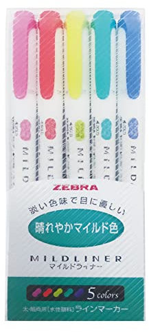 Zebra Mildliner Textmarker 5C-Hc Set, Medium
