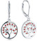 JO WISDOM Boucles d'oreilles arbre de la vie argent 925 femme avec AAA oxyde de zirconium femme