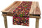 ABAKUHAUS toll Tischläufer, Hippie-Paisley-Blätter, Esszimmer Küche Rechteckiger Dekorativer Tischläufer, 40 x 225 cm, Schwarz Pink