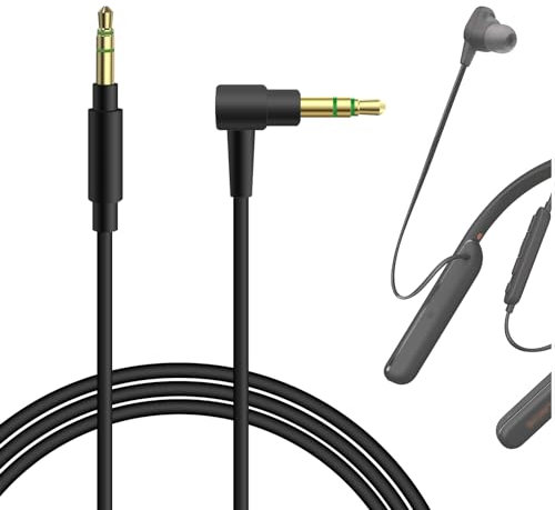 Geekria QuickFit-Cable de audio compatible con Sony WI-1000XM2 WH-XB910N WH-XB900N WH-1000XM5WH-1000XM4 WH-1000XM3 WH-H910N WH-H900N WH-CH710N,cable estéreo de repuesto auxiliar de0.138 in(4pies/1,2m)