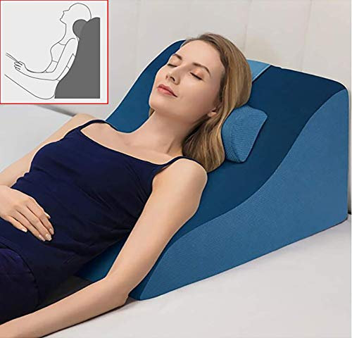 Wedge Pillow, für das Lesen von Reflux Schnarchen Schlafen, um die Schwangerschaft der Beine im Nacken des Körpers zu unterstützen, hilft bei der Linderung von saurem Reflux (Color : Bronze)