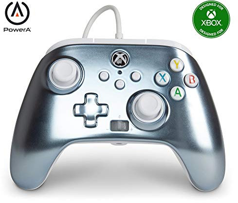 Controller cablato avanzato PowerA per Xbox – Ghiaccio metallizzato