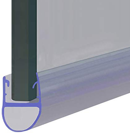 Shower or Bath Screen Door Seal | Fits 4, 5 or 6mm Glass | Round Bubble Shape Seals Gaps of Up to 7mm | 80cm, 90cm, 140cm, 2m or 2.6m Long | SEAL001 (200cm, Clear)