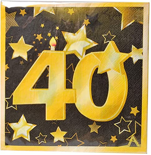 Udo Schmidt 13205 - Servietten -33 x 33 cm (ausgefaltet) -20 Stk. - Zahl: 40