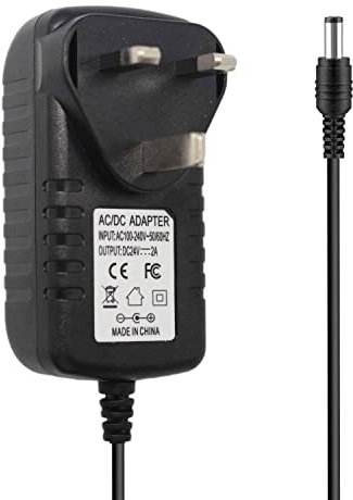PAUTIX UK Plug 24V 2A Power Supply for LED Strips, Transformer AC100-240V to DC24V Driver Converter Adapter 48W with 1.2m Long Cable,5.5 x 2.1mm Jack (Not Support 12V LED Strip)