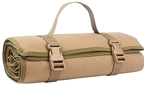 Mierty Taktische Schießmatte, picknickmatte, Gewehr Gepolstert Taktische Schießdecke Trainingsmatte rutschfest Tragbar für Outdoor Training Camping (Color : Khaki)