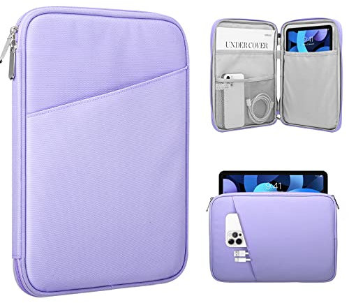 TiMOVO 9-11 Tablet Sleeve for iPad Air 11 Inch 2024,iPad Pro 11 Inch 2024,iPad 10.2 2021-2019, iPad 10th 2022,iPad Air 5/4 10.9,Galaxy Tab S9/S8/A8/A7,Protective Bag with Pocket, Purple