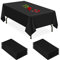 Schwarze rechteckige Tischdecke, 8er-Pack, Einweg-Kunststoff-Tischdecke, 137 x 274 cm, dekorative Tischdecke für Picknick, Grillen, Party, Hochzeit, Bankett, Babyparty