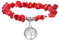 MILAKOO Rote Achat Edelsteine Armband Damen Lebensbaum Armband Damen 7 chakra armband