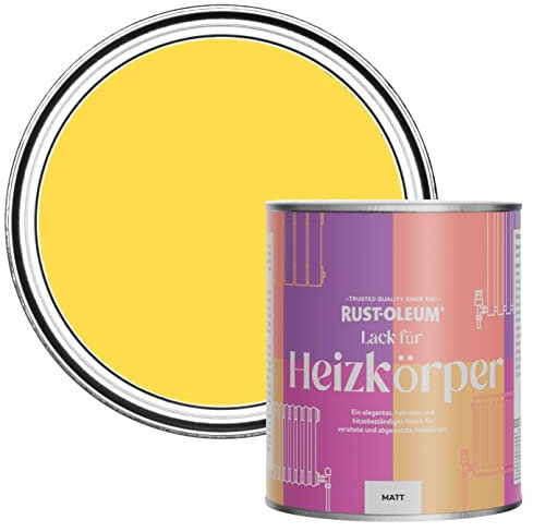 Rust-Oleum Hitzebeständiger Heizkörperlack in mattem Finish -Zitronensorbet 750ml