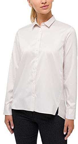 ETERNA Loose Bluse Langarm Hemdenkragen Twill beige