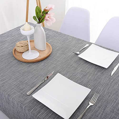 EHOMERY Große Tischdecke Baumwolle Tisch Deckchen Deko Einfache Reine Farbe Tischdecke Geburtstag Junge Tischtuch Für Stehtisch Navy Blau Tischschutz Dekoration 130X160Cm