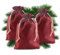 YIEUR 25 Stück Jutesäckchen Rot Adventskalender Säckchen für Hochzeit Verlobung Adventskalender, 15x20cm groß Säckchen Weihnachten Adventskalender Geschenksäckchen (rot-15x20cm)