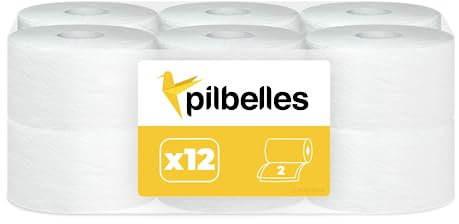 Papier Toilette Jumbo - 12 Rouleaux, 2 Plis, 95m/Rouleau