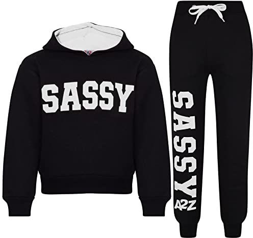 A2Z 4 Kids Girls Tracksuit Tie Dye Sassy Fleece Hooded Crop Top Bottom Jogging Suit Joggers Age 5 6 7 8 9 10 11 12 13 Years