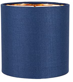 Contemporary Navy Midnight Blue 13 x 13 cm Clip-On Candle Shade with Copper Inner Lining - 40watt Max | Perfect for Chandeliers, Wall and Ceiling Lights Using Candle Bulbs by Happy Homewares