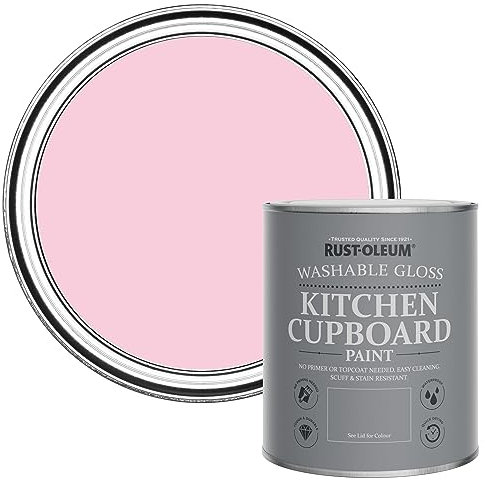 Rust-Oleum Pink Kitchen Cupboard Paint in Gloss Finish - My Husband Said No 750ml