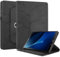 Succtopy Funda para Samsung Galaxy Tab A6 2016 10.1 Pulgadas SM-T580/SM-T585 Rotación de 360 Grados Carcasa con Función de Soporte PU Protectora Tableta Cover Galaxy Tab A6 10.1 2016 Negro