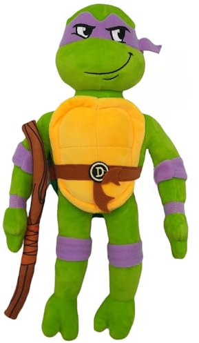 2iX - Teenage Mutant Ninja Turtles Mutant Mayhem - 32 cm Kuscheltier - Plüschfigur zum Kuscheln und Spielen, tolles Geschenk für TMNT-Fans ab 3 Jahren (Donatello)