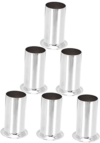 OSALADI 6st Kronleuchtergehäuse Eiserne Lampenröhre Kronleuchterrohrhülsen Kronleuchter Lampenfassung Rohr Kerzen Für Glühbirnenfassung Kerzenärmel Bördelhülse Eisen Wandlampe Geäst
