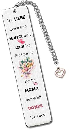 Lesezeichen Mama Papa Weihnachtsgeschenke Oma Patentante Tante Muttertag Schätzen Andenken Opa Onkel Vatertag Geburtstag Familientag Dankeschön Personalisiertes Geschenk (Mutter und Sohn)