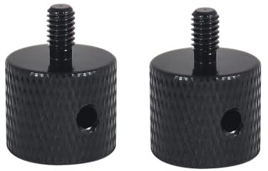 FEICHAO Lot de 2 adaptateurs de vis 1/4-20 femelle vers M4 M5 M6 M8 M10 mâle avec trou latéral renforcé pour trépied caméra cardan accessoires (1/4-20 à M4-.07)