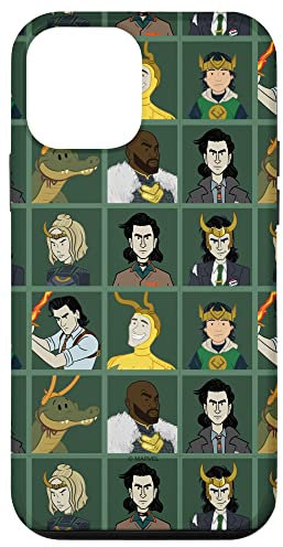 Hülle für iPhone 12 mini Marvel Loki Variants Character Grid Grün