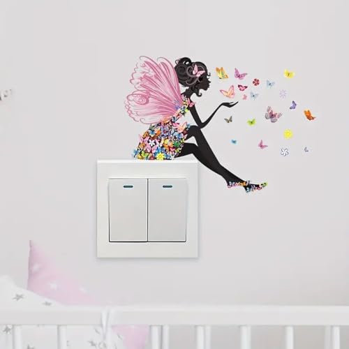 Wandtattoo Aufkleber Fee Prinzessin Kinderzimmer (Flügel)