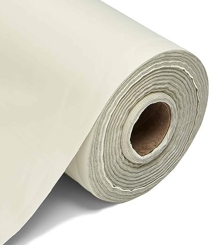 6 Pass Thermal Blackout Curtain Lining Fabric - 54 Inch Wide - Energy Saving Material for Windows, Blinds, Caravan Curtain Fabric (1 Metre, Ivory)