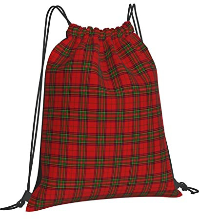 501 Herren Damen Kordelzug Tasche Fraser Hunting Tartan Rot Turnbeutel Komfortabel Kordelzugbeutel Rucksack Wasserdichte Sportrucksack Für Reise Turnhalle Yoga