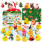 Adventskalender Enten 2024 mit 24 Tage Weihnachten Countdown, Gummienten Rubber Duck Advent Calendar, Quietscheenten Adventskalender Badespielzeug Set Weihnachtskalender für Kinder Jungen und Mädchen