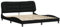 QJBSAVVA Bettkasten Gästebett Lattenroste Himmelbett Gestell - Bettgestell mit Kopfteil Schwarz 180x200 cm Stoff für Loft Schlafzimmer Gästezimmer Außenbereich