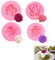 Set de 4 Moldes de Silicona en Forma de Rosas, molde de silicona rosa floral, para Decoración de Tartas, Pasteles de Chocolate, Dulces, Velas, Manualidades