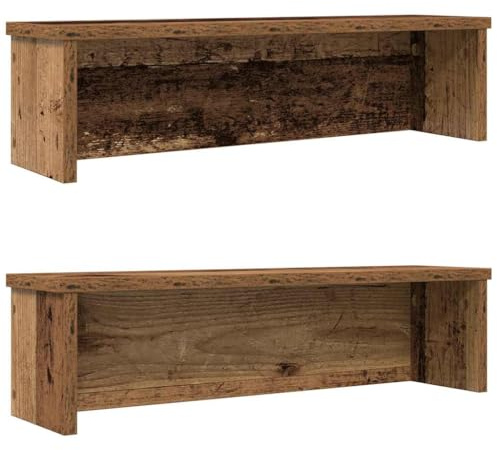 vidaXL Küchenregale Stapelbar 2 STK. Altholz-Optik 50x15x16 cm