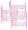 1 Satz Etagenbett für Puppen Mini- Puppenhalter Puppenständer Hochbett puppenbett etagenbett puppenbetten Decor kinderspielzeug Minibett aus Holz Mini-Hausbedarf Plastik ibasenice