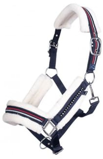 HKM Equine Sports Style Head collar Deep Blue Pony