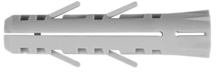 Robuster, dehnbarer Dübel mit effizientem Design, ideal für Befestigungen in Mauerwerk und leichten Strukturen.